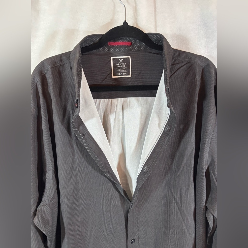 Denver Hayes Modern Fit Men Shirt Size 2XL Used - Picture 9 of 9